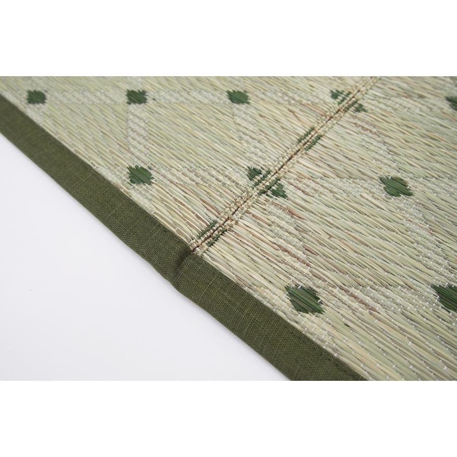 国産柄上敷き 花ござ い草センターラグ 消臭 畳上敷き 畳 茣蓙 い草マット カーペット ラグマット 本間4.5畳 約286×286cm ダイヤ シンプル 北欧 リビング |  | 03