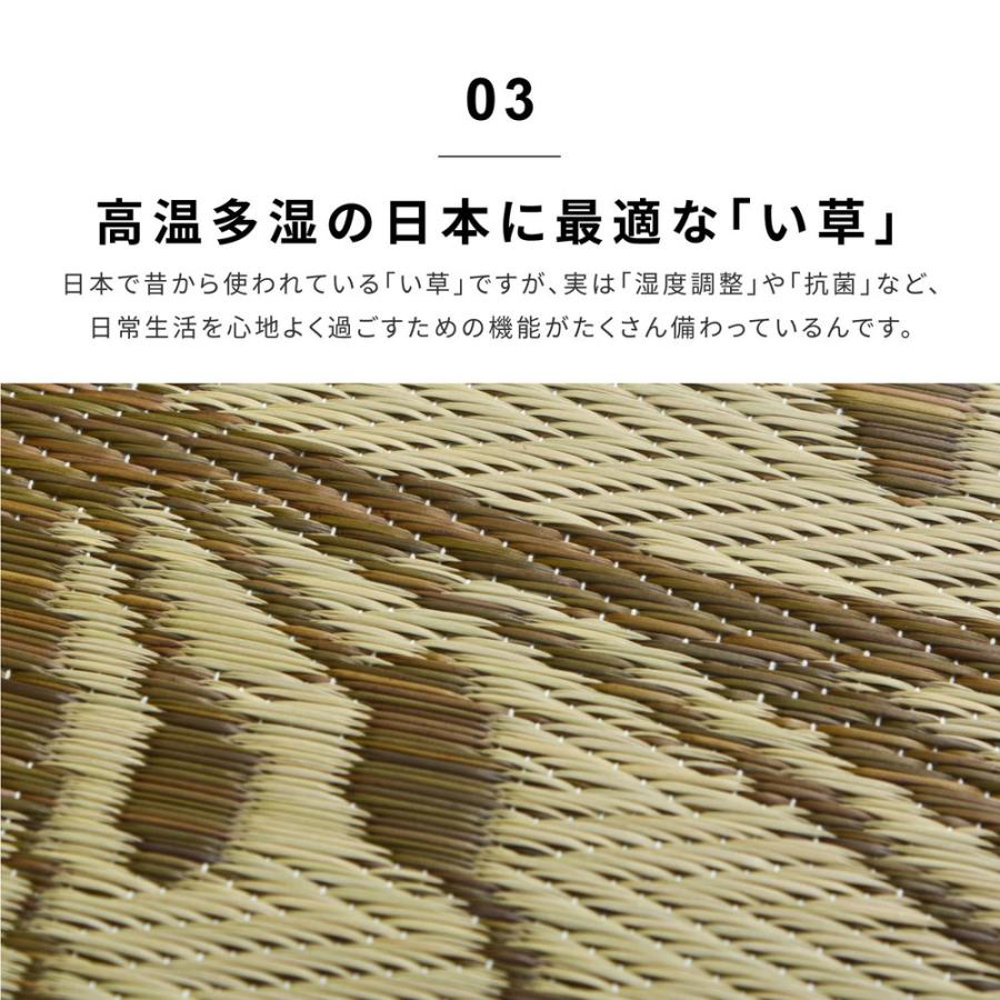 い草センターラグ 裏貼り フェアリー 約191×250cm 長方形 紋織 い草 畳上敷き 畳 い草 茣蓙 い草マット センターラグ リビングラグ マット カーペット シンプル |  | 04