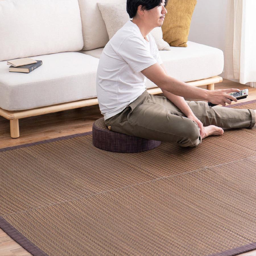 い草ラグ カーペット 裏貼有 畳上敷き 畳 茣蓙 い草マット 約191×240cm センターラグ  マット ラグマット 南風 アジアン カーペット 防カビ ナチュラル |  | 14