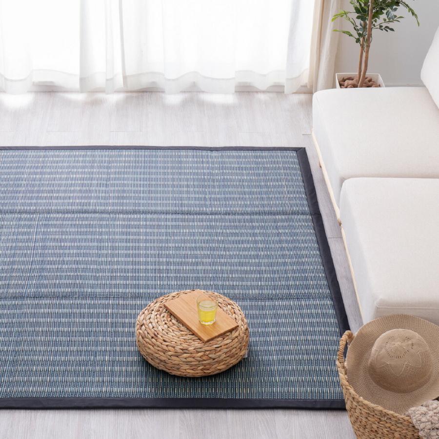 い草ラグ ウレタン入り コンパクト収納 裏貼有 防音 畳上敷き 畳 茣蓙 い草マット センターラグ  仙名 約180×180cm マット ラグマット カーペット 防カビ |  | 14