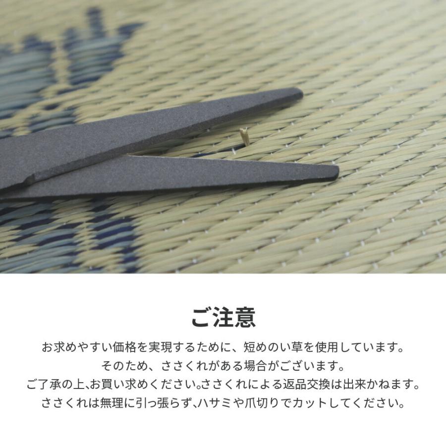 い草ラグ カーペット 裏貼有 金魚柄 い草 畳上敷き 畳 い草 茣蓙 い草マット センターラグ  マット ラグマット 約230×330cm 涼水 ブルー カーペット 防カビ |  | 07