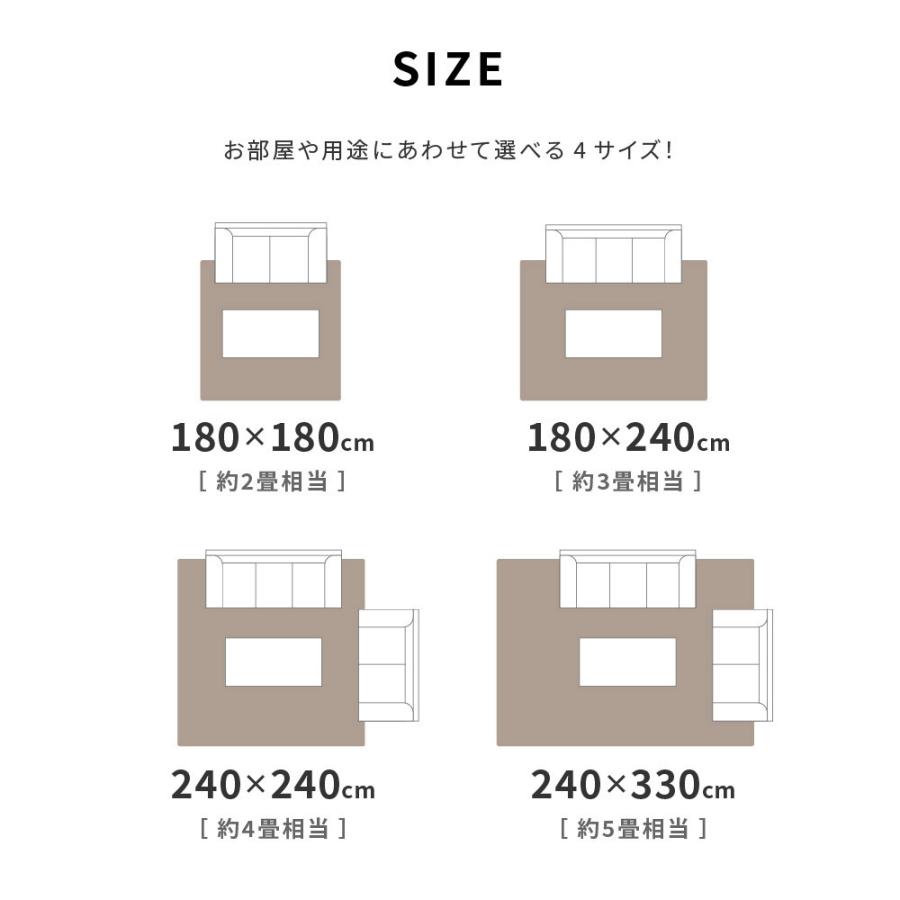 い草ふっくらラグ コンパクト収納 裏貼有 い草ラグ  畳上敷き 畳 い草 茣蓙 い草マット 約180×180cm クレパス ベージュ ラグマット カーペット 涼しさ ござ |  | 10
