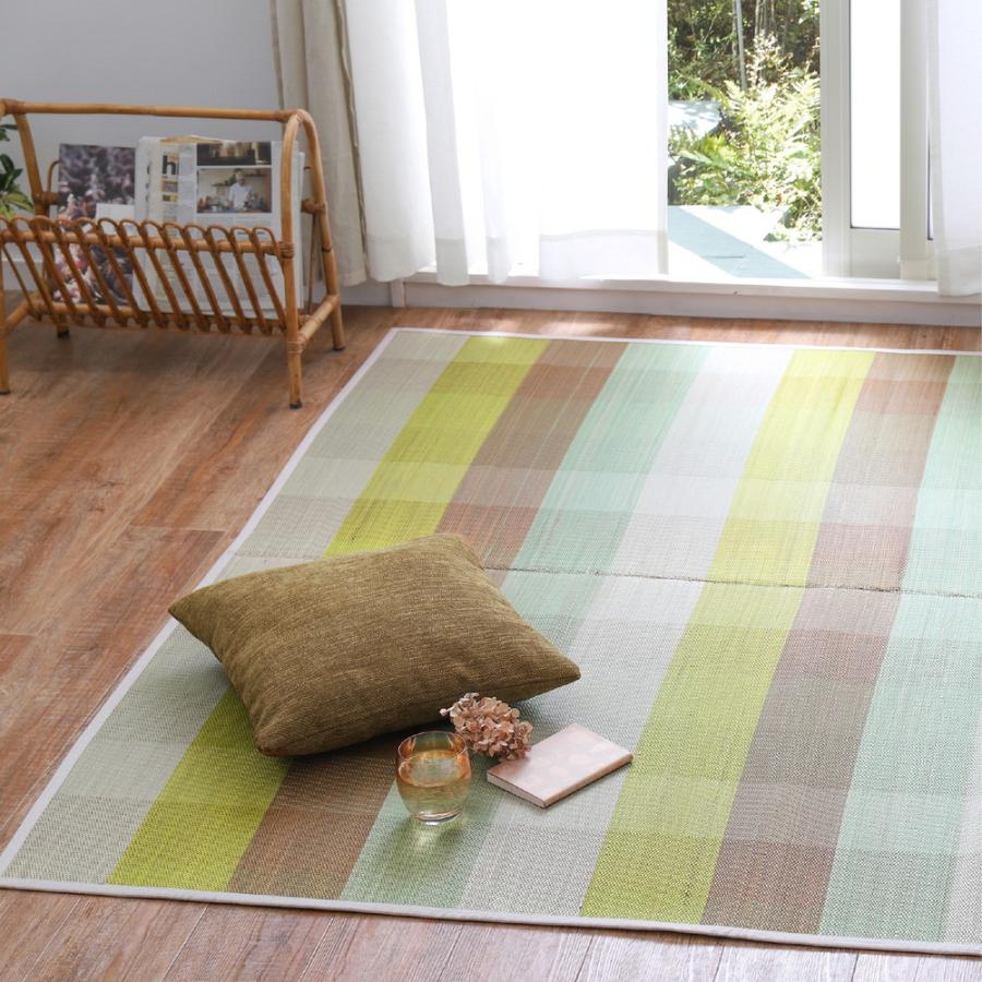 い草ラグ 裏貼り チェッカーII 約176×176cm 抗カビ い草 畳上敷き 畳 茣蓙 い草マット センターラグ リビングラグ マット ござ カーペット 北欧 シンプル |  | 01