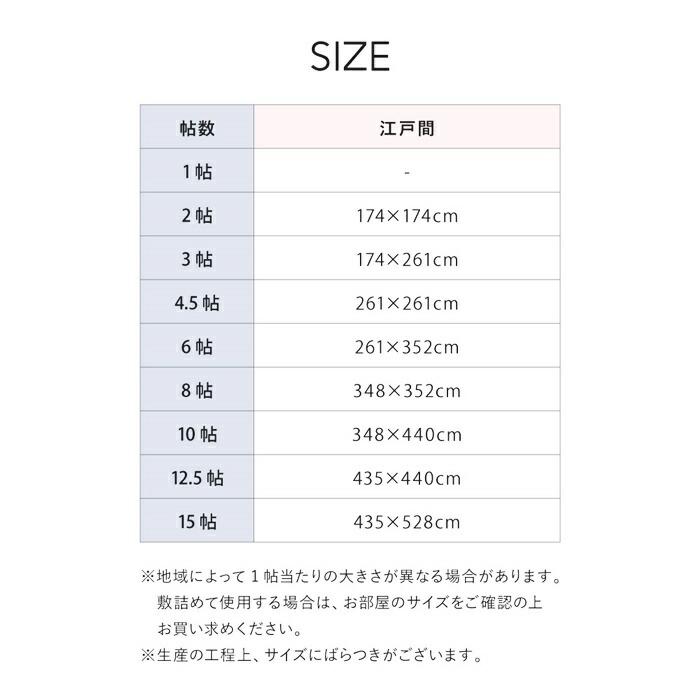 い草風カーペット 江戸間12.5帖(約435×440cm) 12.5畳 裏貼り 洗える PP ビニール風 上敷き ラグ ござ 畳の保護 ヘリンボーン おしゃれ かわいい パステルカラー | ブランド登録なし | 15
