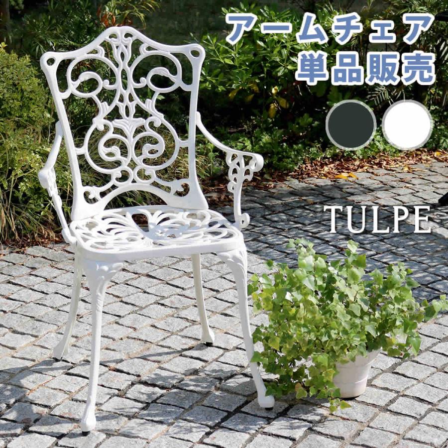 アルミ製アームチェア単品販売「トルペ」 簡単組立 ガーデンテーブル ダークグリーン ウッドデッキ 椅子 アルミ ファニチャー インテリア チェア | 