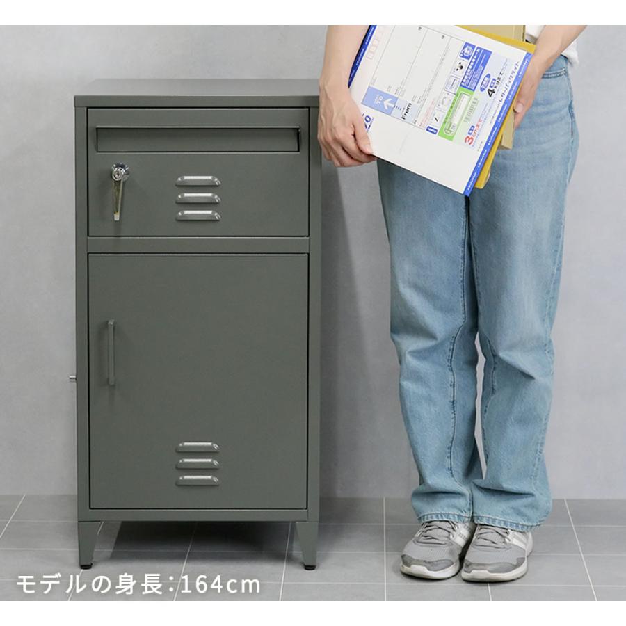 ポスト一体型宅配ボックス 宅配ボックス 宅配BOX ポスト 一体型 おしゃれ 置き配 ポスト付き 郵便受け 一戸建て 防水 大容量 グレー グリーン ベージュ 鍵付き | ブランド登録なし | 10