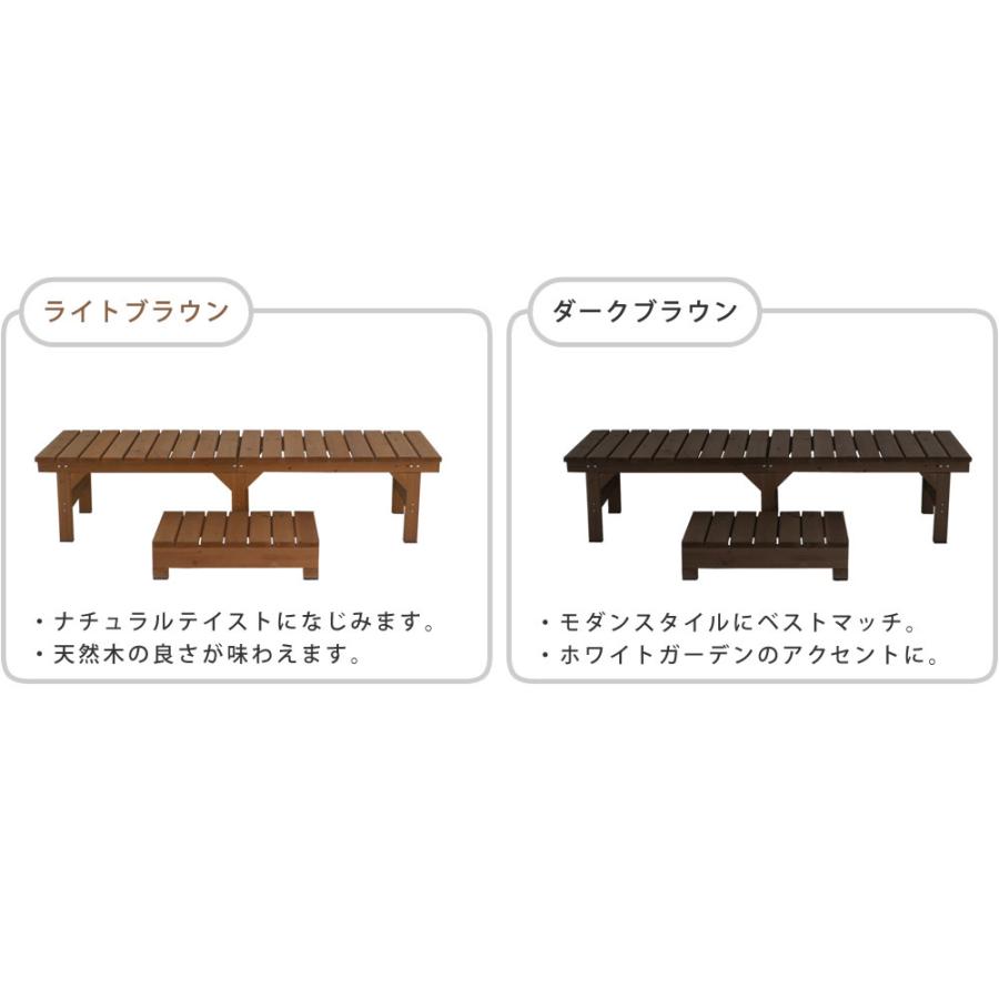ユニット縁台ベンチ ひより ステップセット（幅174・奥行55） ウッドデッキ 簡単組立 椅子 縁側 DIY 木製 屋外 家具 アウトドアリビング ベンチ 木製縁台 |  | 08