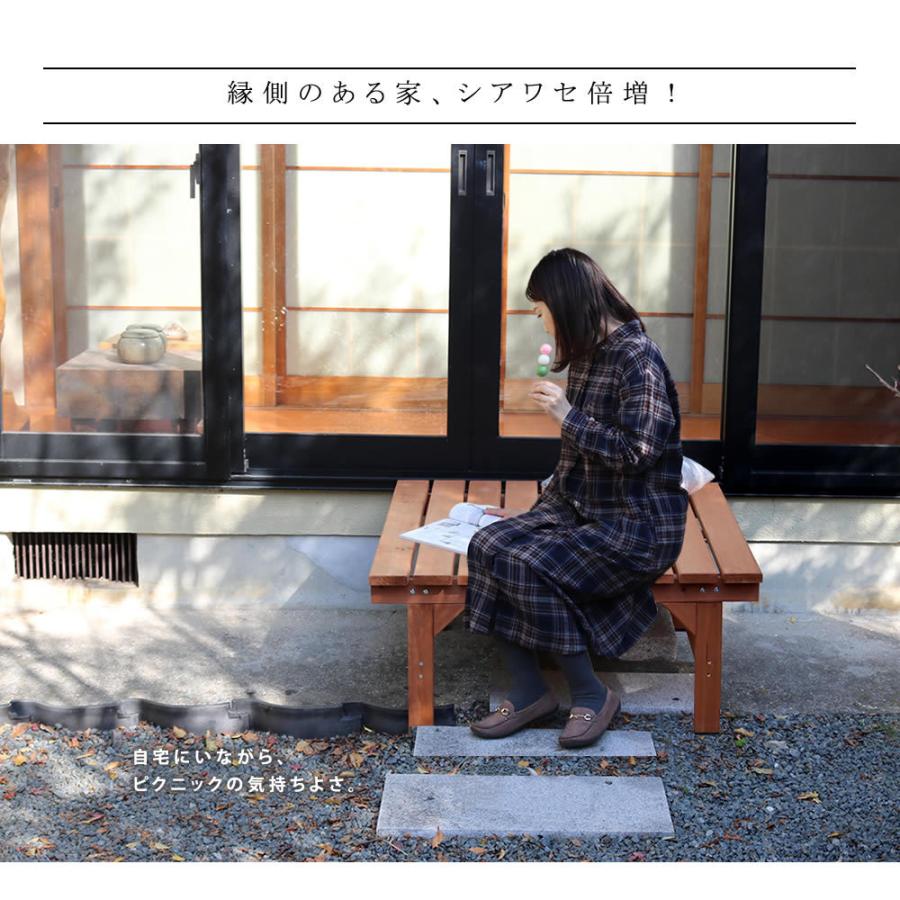 ユニット縁台ベンチ ひより 87×88 単品 ウッドデッキ 簡単組立 椅子 縁側 DIY 木製 マンション 屋外 家具 アウトドアリビング ベンチ 木製縁台 ナチュラル |  | 02