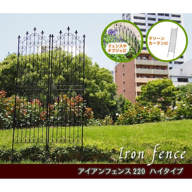 フェンス 2枚組 屋外 アイアンフェンス220 ハイタイプ フェンス アイアン ガーデンフェンス 枠 柵 間仕切り 目隠し 境目 トレリス 園芸 ドッグランフェンス |  | 01