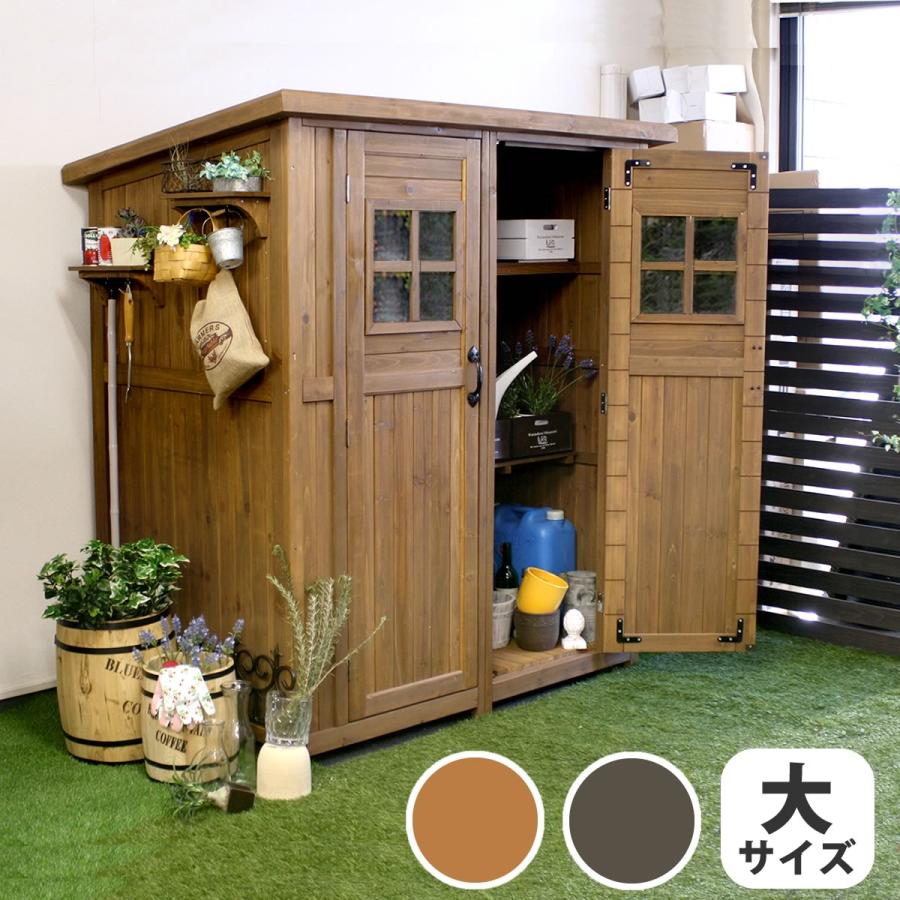 物置小屋 カントリー小屋 大サイズ 物置 物置き小屋 倉庫 収納庫 木製 物入れ 大型 ナチュラル キャンプ スポーツ 屋外 屋外物置 物置屋外 家具 | 