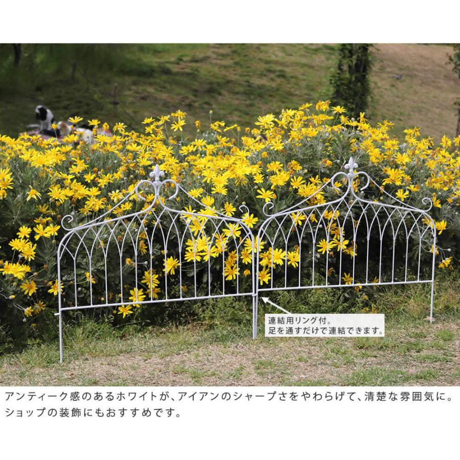 アイアンフェンス ワイドタイプ "drape"（ドレープ）6枚組 フェンス アイアン ガーデンフェンス 枠 柵 目隠し 境目 飾る 園芸 纏う 屋外 diy 簡易 |  | 04