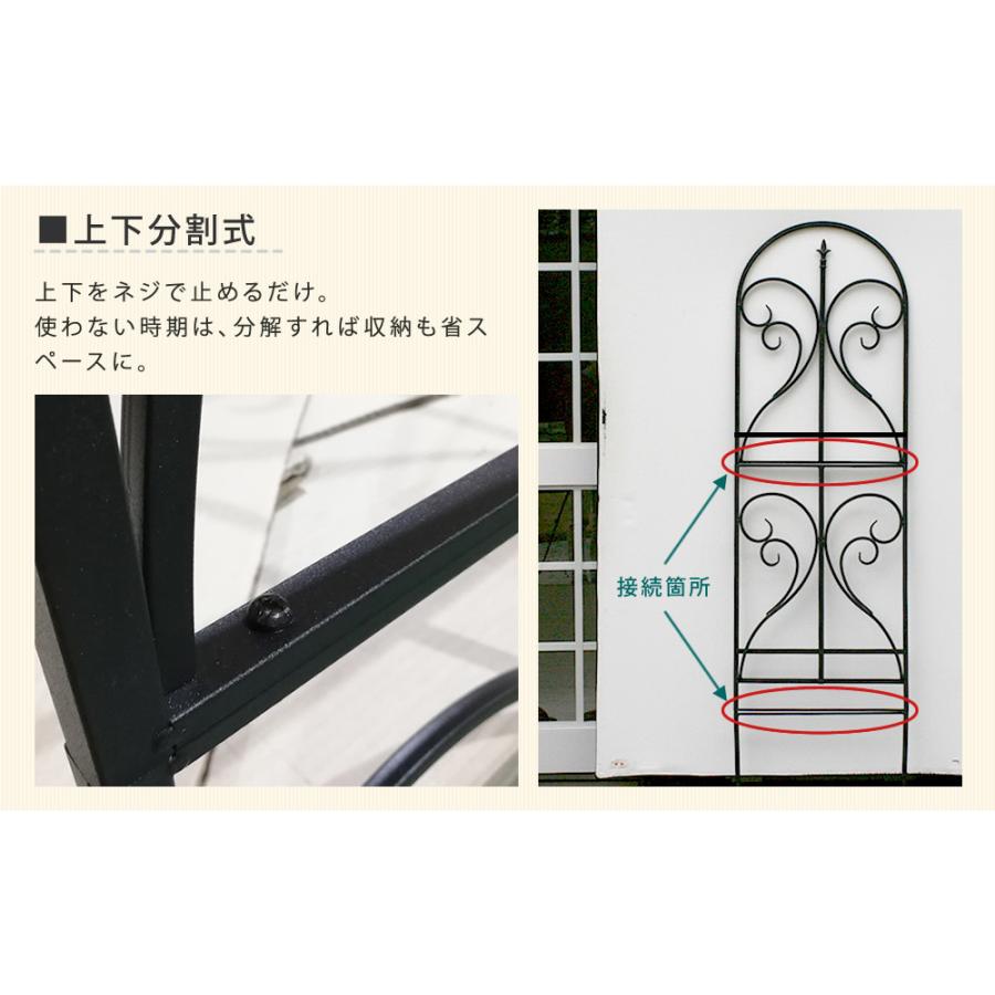 アイアントレリス フィニアル 2枚組 アイアンフェンス ゲート 扉 アイアン ガーデンフェンス 枠 柵 仕切り 目隠し 境目 トレリス 園芸 つるバラ 庭誘引 屋外 |  | 06