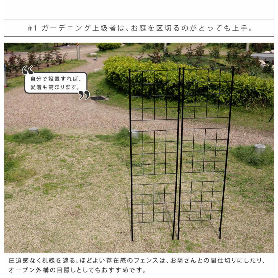 アイアンフェンス 高さ176 スリム「グラフ」 2枚組 フェンス アイアン ガーデンフェンス 枠 柵 仕切り 目隠し 境目 格子 園芸 つるバラ 庭誘引 屋外 |  | 02