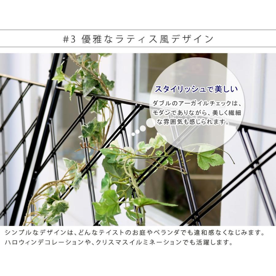 アイアン製グリーンカーテン アーガイル 2枚組 フェンス アイアン グリーンフェンス ゴーヤ 薔薇 バラ 朝顔 枠 柵 目隠し 境目 トレリス 園芸 屋外 |  | 07