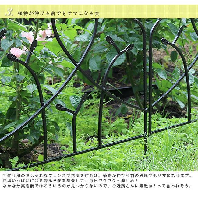 花壇フェンス アイアンフェンス フィーユ ロータイプ フラワーフェンス フェンス アイアン ガーデンフェンス 枠 柵 仕切り 目隠し 境目 トレリス 園芸 |  | 09