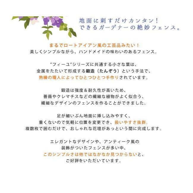 花壇フェンス アイアンフェンス フィーユ ロータイプ フラワーフェンス フェンス アイアン ガーデンフェンス 枠 柵 仕切り 目隠し 境目 トレリス 園芸 |  | 02