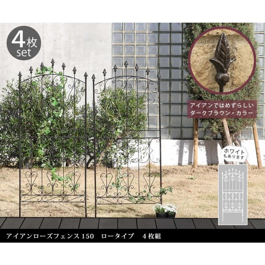 アイアンローズフェンス150 ロータイプ 4枚組 アイアンフェンス フェンス アイアン ガーデンフェンス 枠 柵 目隠し 境目 トレリス 園芸 つるバラ 庭誘引 屋外 |  | 01