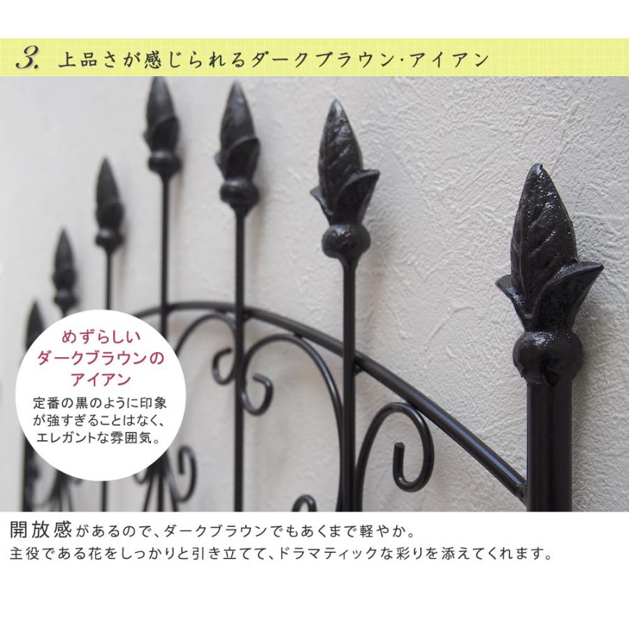 アイアンローズフェンス220 ハイタイプ 4枚組 アイアンフェンス フェンス アイアン ガーデンフェンス 枠 柵 目隠し 境目 トレリス 園芸 つるバラ 庭誘引 屋外 |  | 05