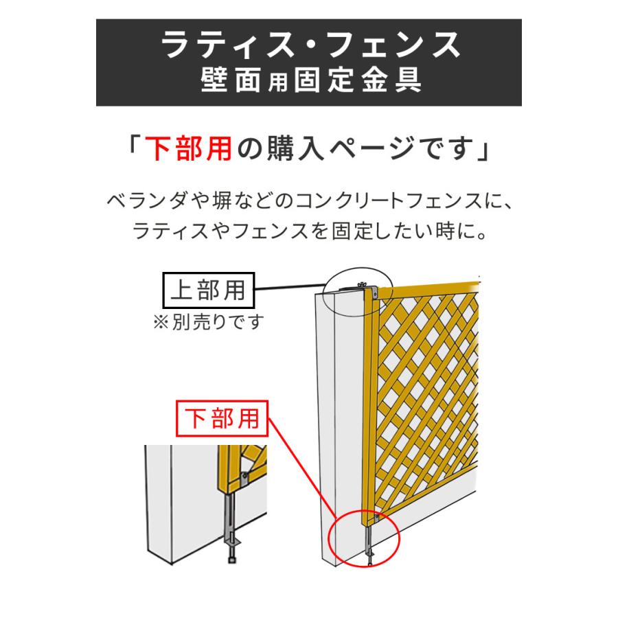 ラティス・フェンス壁面用固定金具（下部8個） S-LVCF40-8P | ブランド登録なし | 01