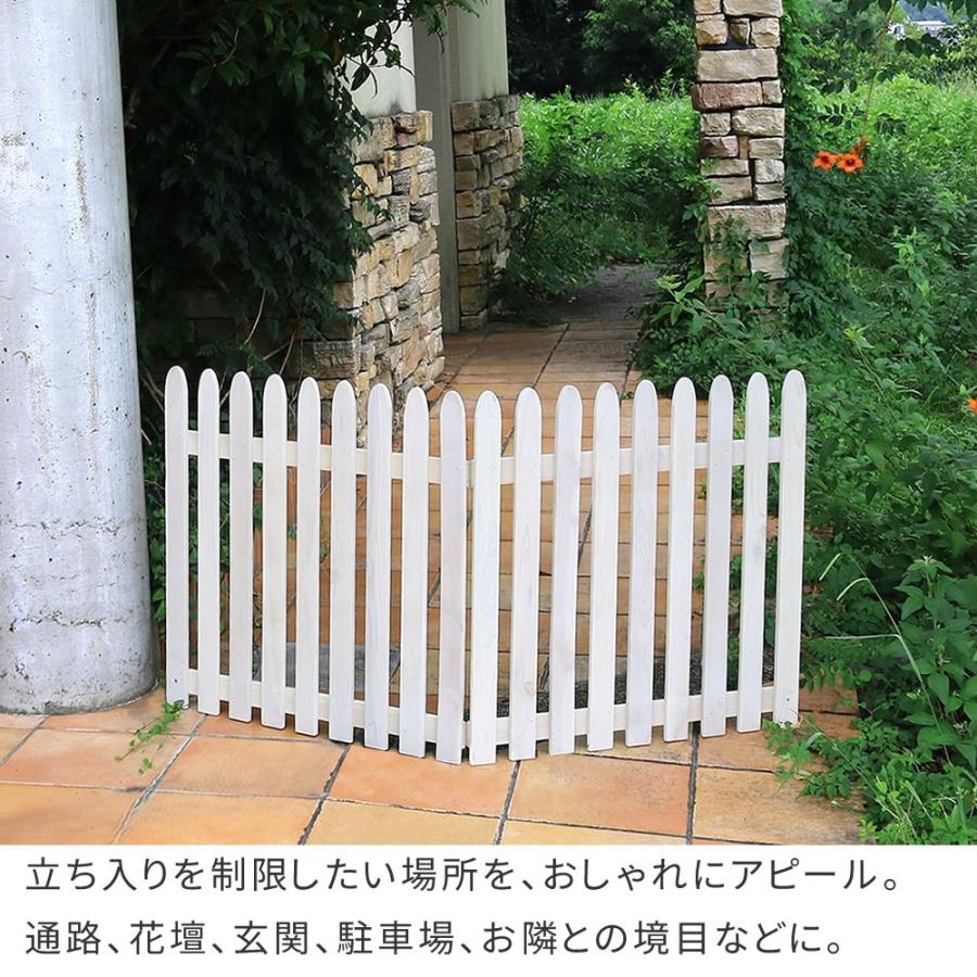 折り畳めるウッドフェンス 142×71 （縦ストライプ) 2枚組 木製 天然木 おしゃれ ライトブラウン/ホワイト/グレー/ダークグリーン 北欧 カントリー レトロ | ブランド登録なし | 10