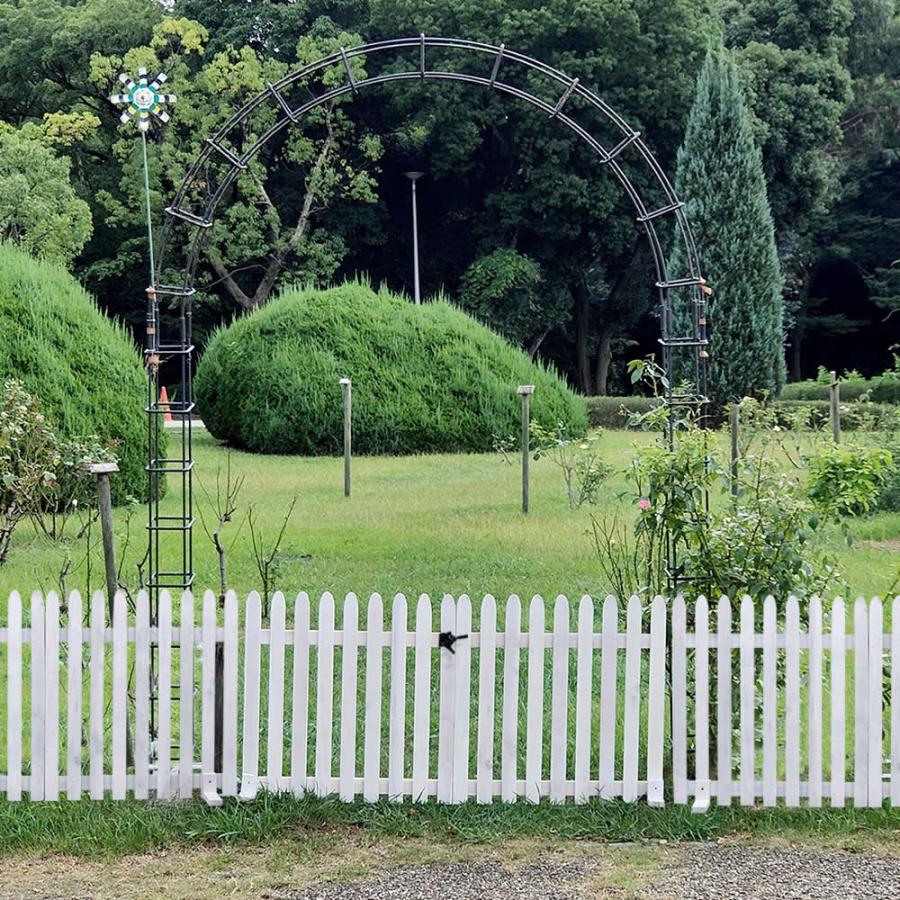 折り畳めるウッドフェンス ゲートセット （縦ストライプ) 木製 天然木 おしゃれ ライトブラウン/ホワイト/グレー/ダークグリーン 北欧 カントリー レトロ | ブランド登録なし | 10