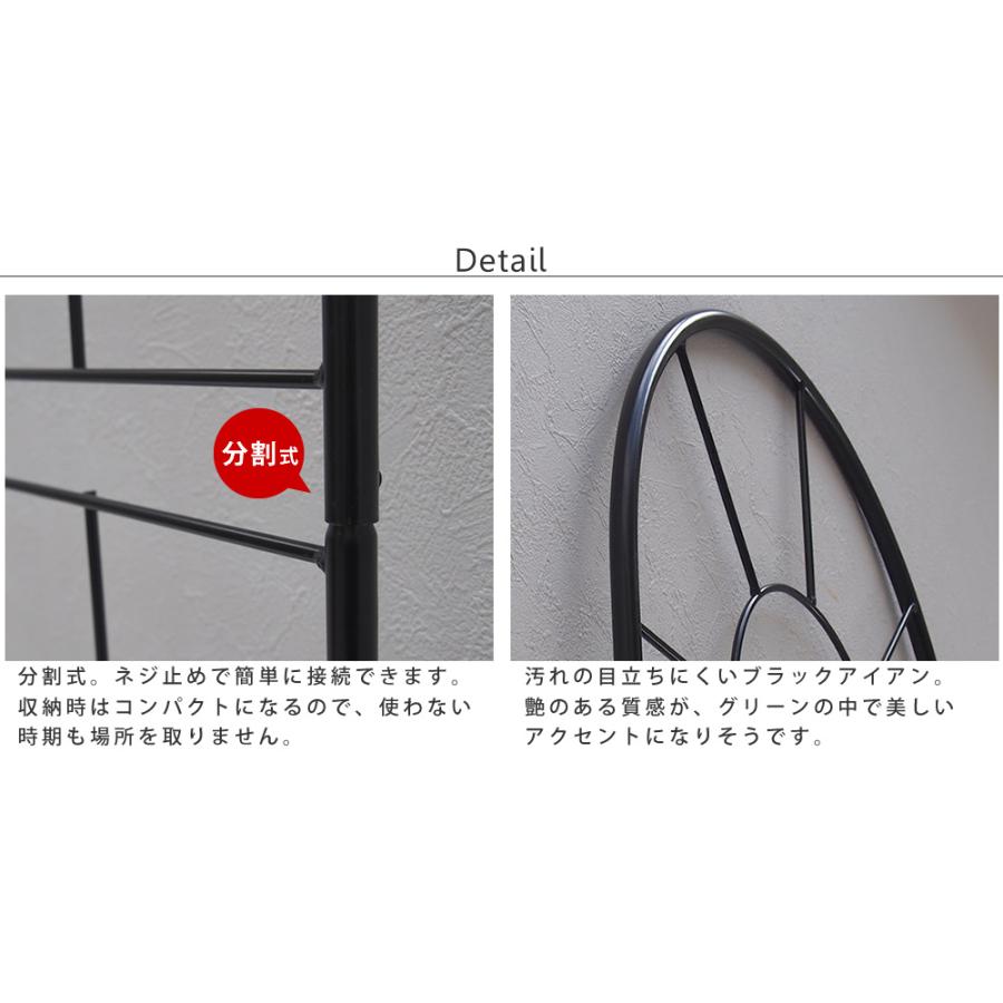 アイアンフェンス クラシックフェンス150 ロータイプ 2枚組 フェンス アイアン ガーデンフェンス 枠 柵 仕切り 目隠し 境目 トレリス 園芸 つるバラ 庭誘引 屋外 |  | 06