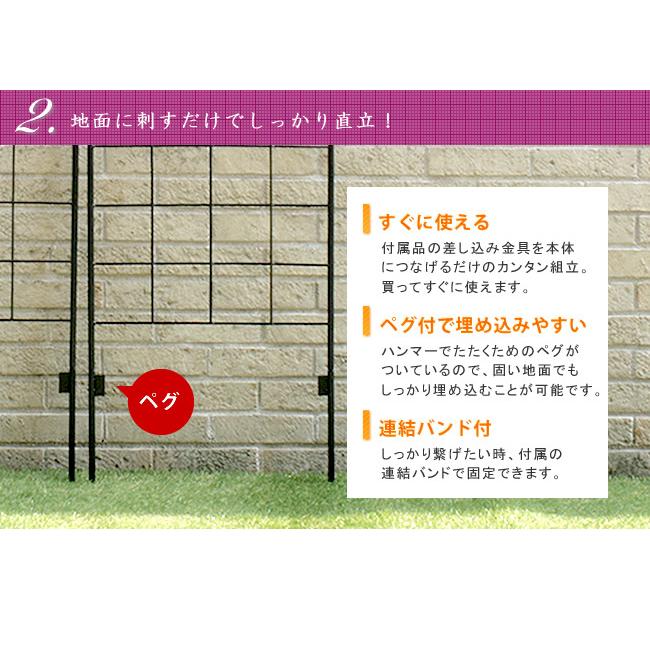 フェンス クラシックフェンス ハイタイプ220（2枚組） アイアン ガーデンフェンス 枠 柵 仕切り 目隠し 境目 クラシカル アンティーク トレリス 園芸 |  | 04