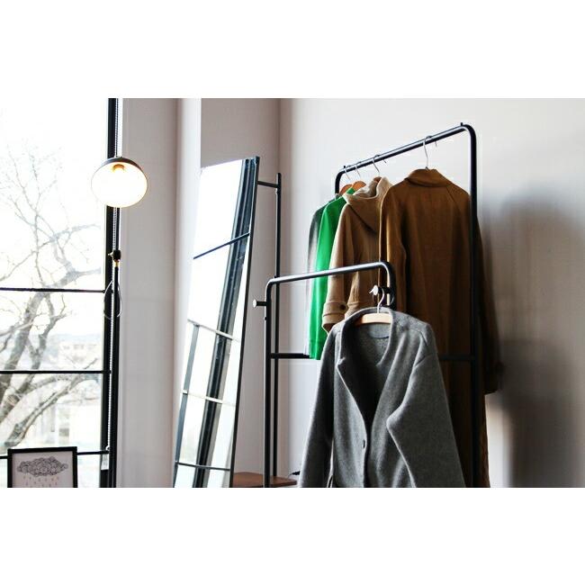 ハンガーラック ポールハンガー パイプハンガー 2段 棚付き おしゃれ キャスター付き コートハンガー 洋服掛け コート掛け 2連 衣類収納 スチール |  | 15