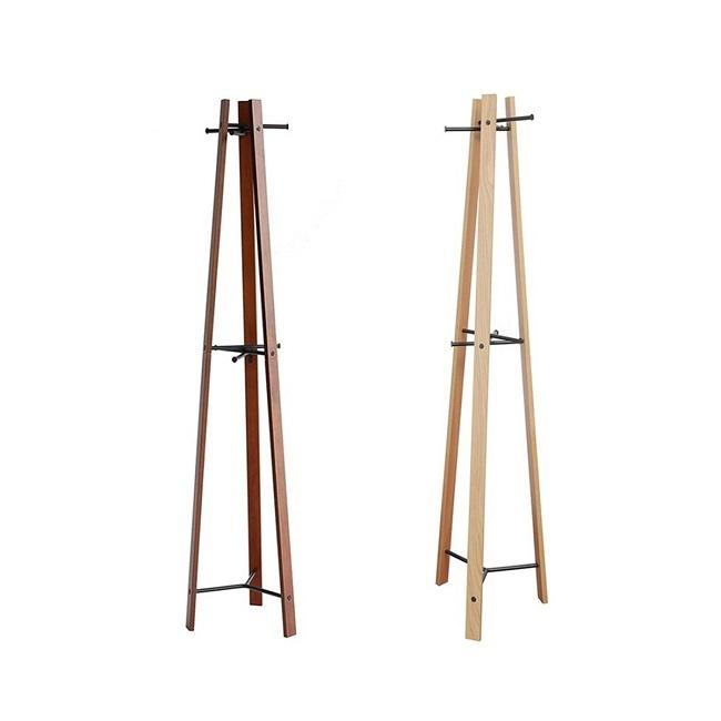 ポールハンガー コートハンガー おしゃれ 北欧 木製 省スペース コンパクト ハンガーラック ブラウン ナチュラル シンプル ハンガーポール |  | 01