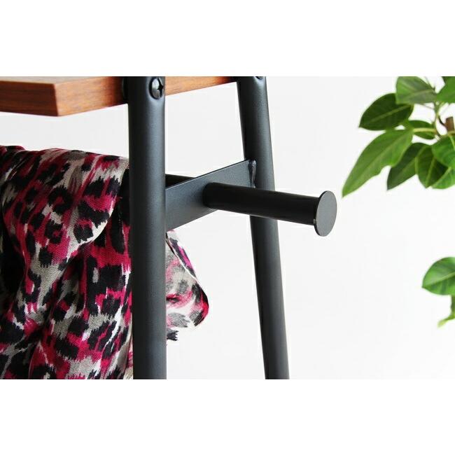 ハンガーラック コートハンガー 木製 おしゃれ 棚付き 2段 省スペース 洋服収納 ブラウン ブラック アイアン スチール オーク ヴィンテージ レトロ |  | 03