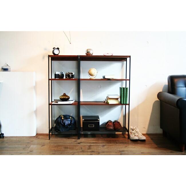 オープンラック 4段 ディスプレイラック 幅60 ウッドラック フリーラック 飾り棚 見せる収納 多目的ラック ヴィンテージ 北欧 おしゃれ |  | 01