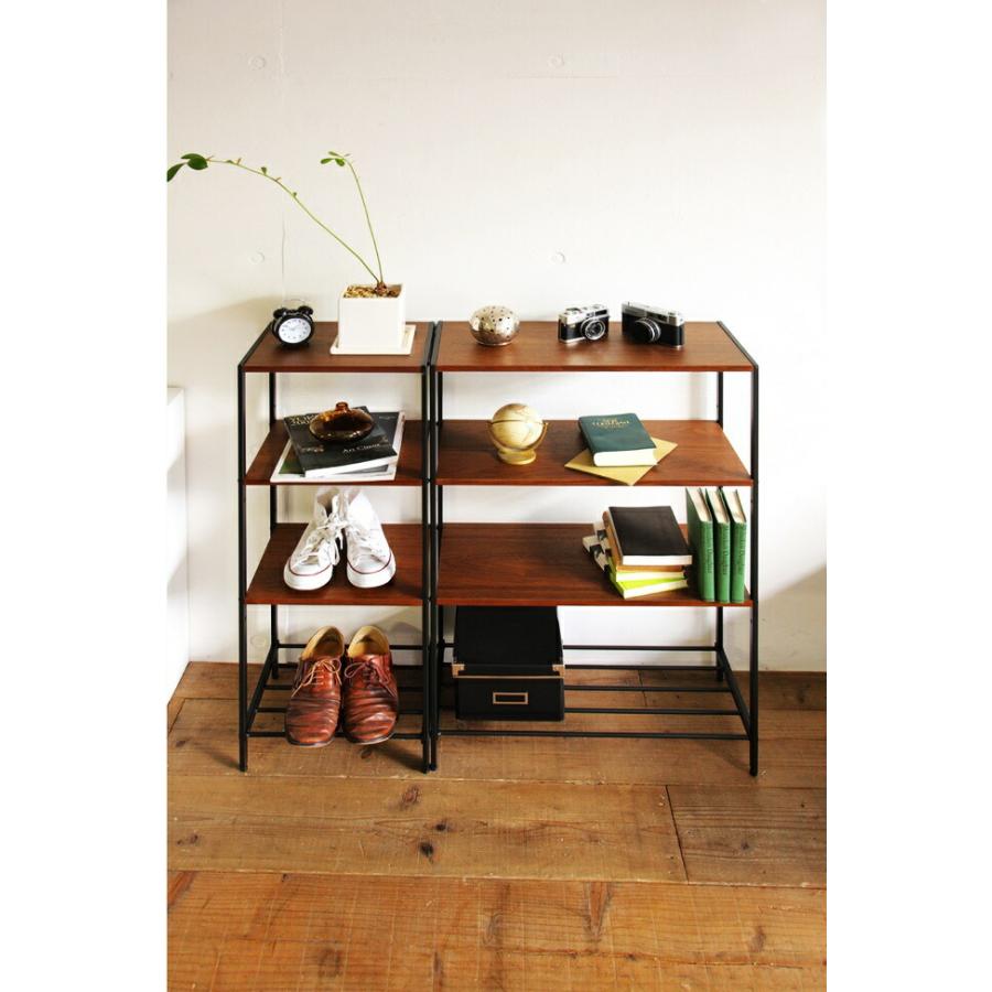 オープンラック 4段 ディスプレイラック 幅60 ウッドラック フリーラック 飾り棚 見せる収納 多目的ラック ヴィンテージ 北欧 おしゃれ |  | 04