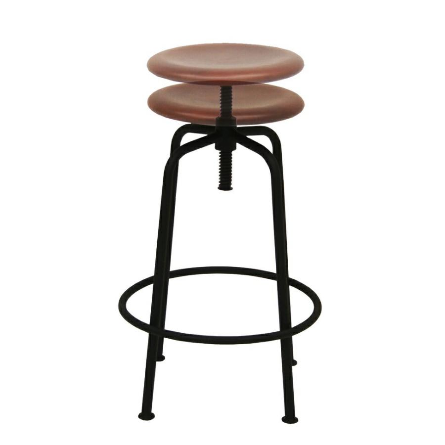 バーチェア ハイスツール スツール 高さ調整 完成品 カウンターチェア バースツール 丸椅子 カウンタースツール ヴィンテージ 木製 ブラウン おしゃれ |  | 04