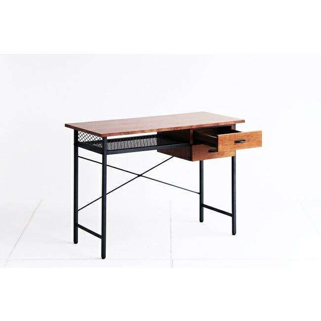 パソコンデスク 幅100cm 引き出し付き 収納付き 木製 デスク ワークデスク おしゃれ 北欧 オフィスデスク アンティーク レトロ ブラウン 学習デスク |  | 06