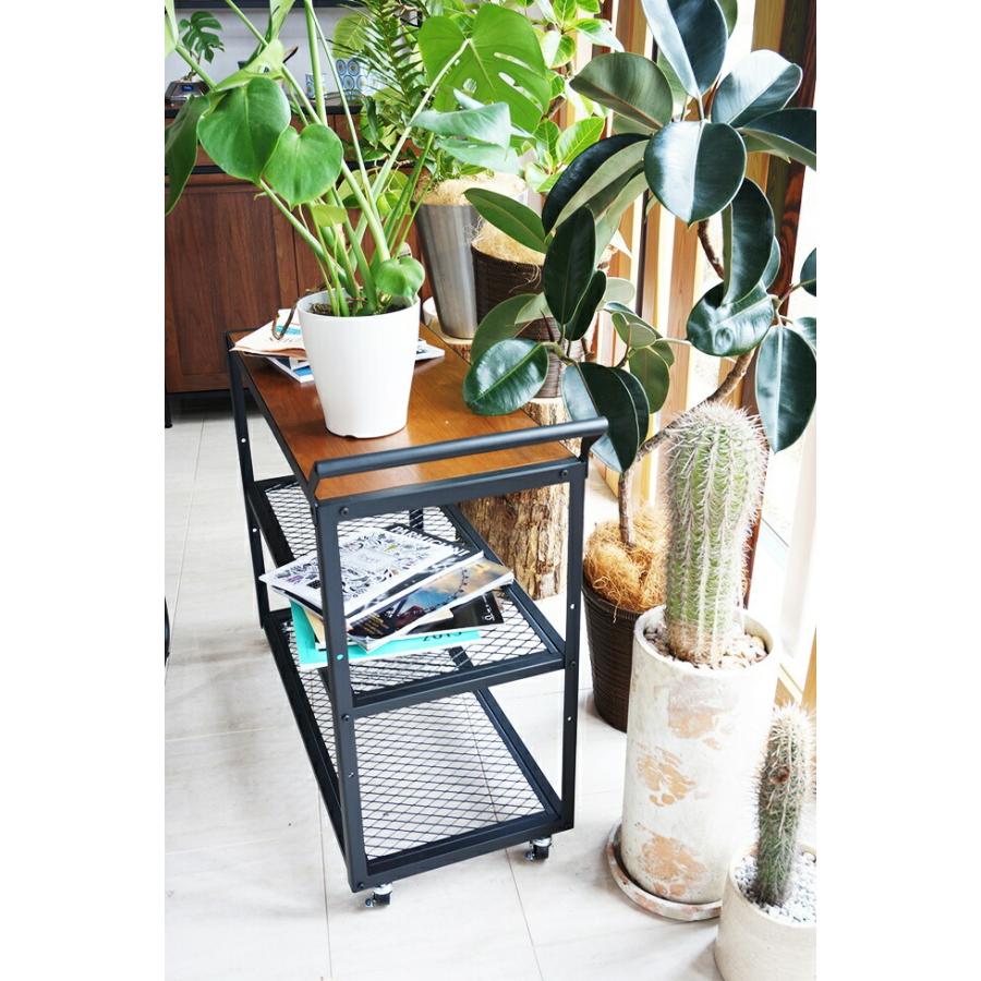 キッチンワゴン カートワゴン 3段 収納ボックス 天板付 キャスター付 取手付 木製 ウォールナット ダイニング キッチンラック キッチン収納 北欧 |  | 10