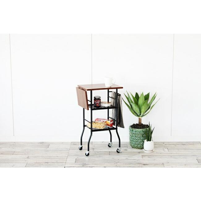ワゴンラック サイドテーブル キャスター付 作業台 バタフライ ポットワゴン ワゴン ラック キッチンワゴン キッチンラック ラック デスクワゴン |  | 02