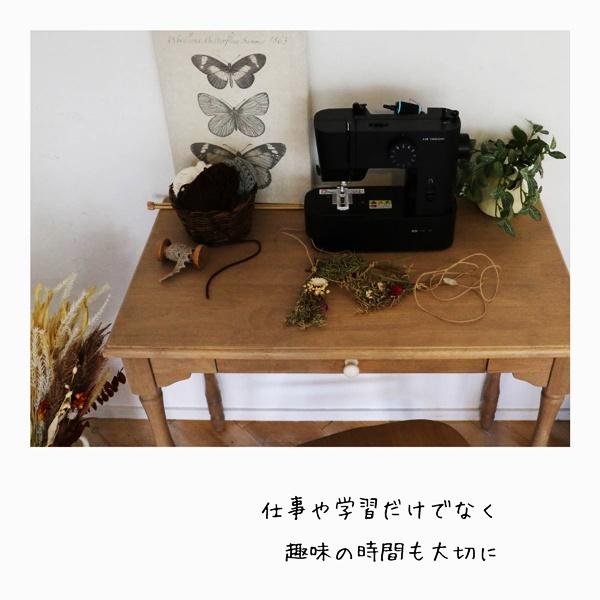 デスク 幅80cm パソコンデスク 引出し付き 木製 ワークデスク 勉強机 天然木 おしゃれ 北欧 カントリー レトロ かわいい 子供部屋 ナチュラル アンティーク |  | 02