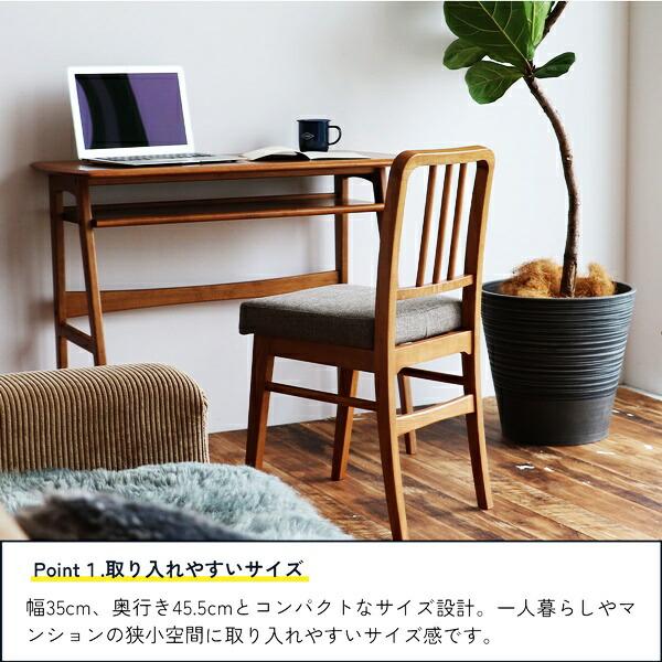 ダイニングチェア 完成品 天然木 アームレス 肘無 食卓チェア 椅子 木製 ファブリック クッション座面 ブラウン おしゃれ アジアン 和モダン 北欧 カントリー | ブランド登録なし | 05