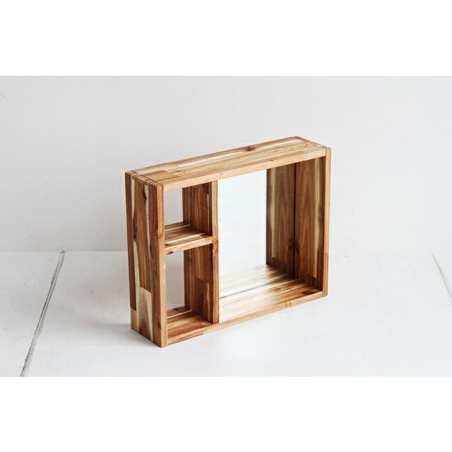 収納ボックス ミラー 鏡 ディスプレイラック アクセサリー収納 玄関収納 鍵置き 北欧 完成品 木製 おしゃれ アンティーク ディスプレイボックス |  | 01