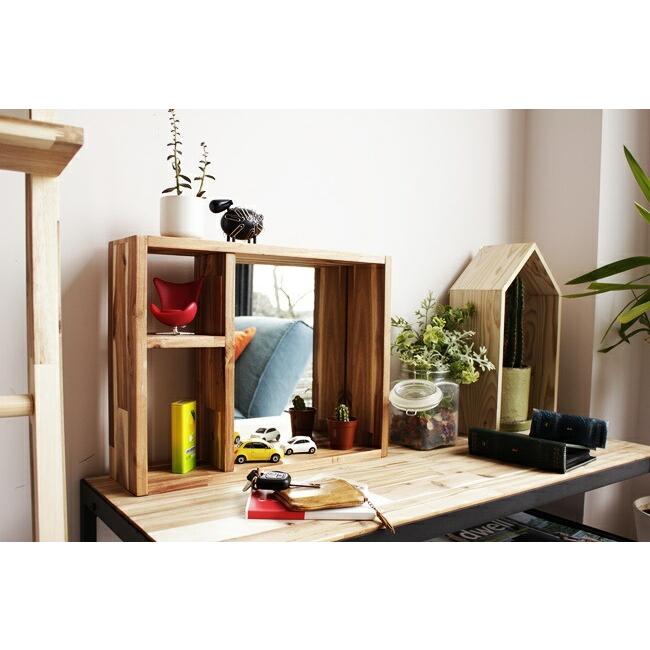 収納ボックス ミラー 鏡 ディスプレイラック アクセサリー収納 玄関収納 鍵置き 北欧 完成品 木製 おしゃれ アンティーク ディスプレイボックス |  | 11