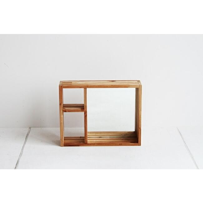 収納ボックス ミラー 鏡 ディスプレイラック アクセサリー収納 玄関収納 鍵置き 北欧 完成品 木製 おしゃれ アンティーク ディスプレイボックス |  | 02