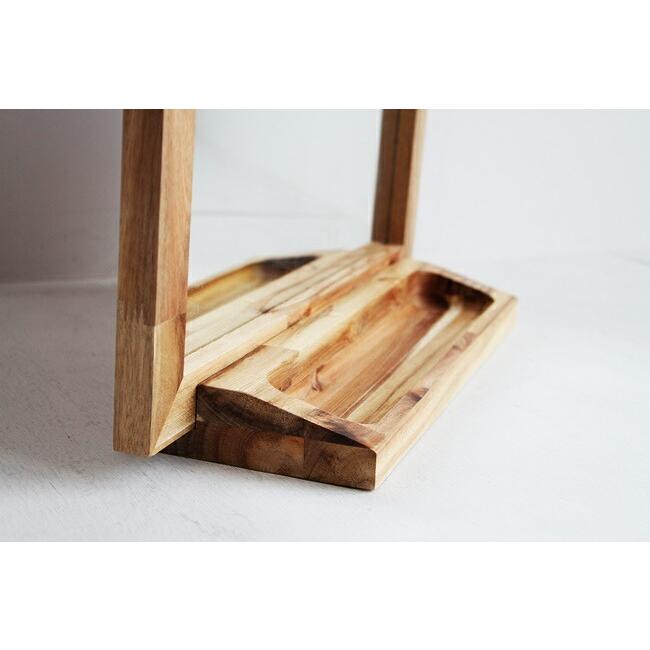 卓上ミラー 自立式 小物置き スタンドミラー テーブルミラー デスクミラー 化粧鏡 アンティーク風 かわいい おしゃれ 北欧 木製 コスメミラー |  | 07