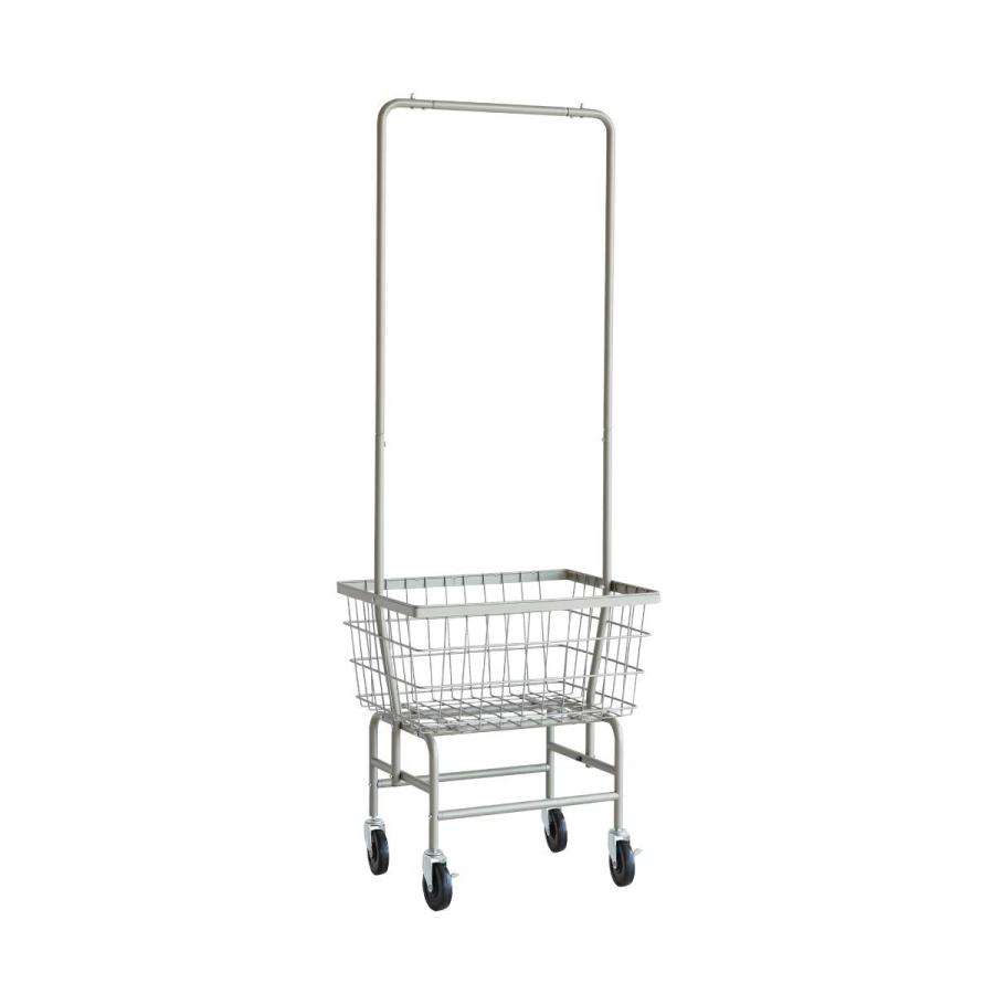 カートハンガー キャスター付き コートハンガー コート掛け 洋服掛け ハンガーコート バスケット 一人暮らし シルバー 衣類収納 おしゃれ 洋服収納 | 