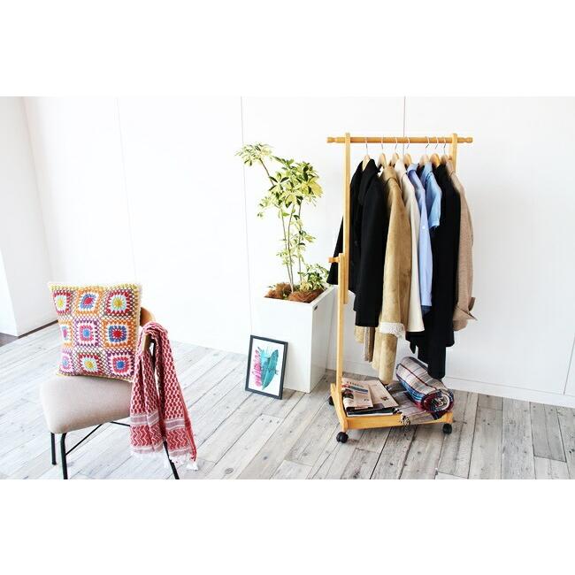 ハンガーラック キャスター付き 伸縮式 棚付き コートハンガー おしゃれ スリム 衣類収納 伸張式ハンガー ブラウン ナチュラル 木製 高さ調節 |  | 13