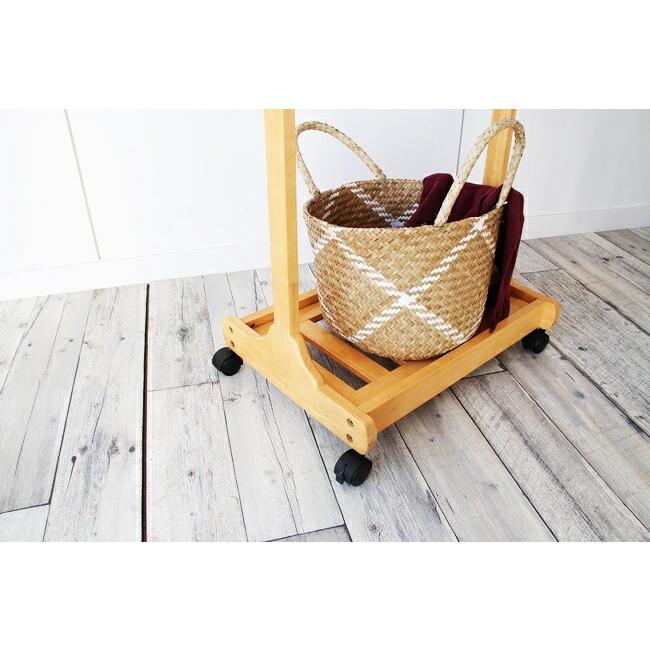 ハンガーラック キャスター付き 伸縮式 棚付き コートハンガー おしゃれ スリム 衣類収納 伸張式ハンガー ブラウン ナチュラル 木製 高さ調節 |  | 16