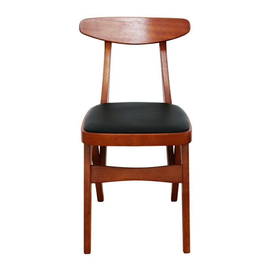 チェア ダイニングチェア 完成品 デスクチェア 食卓チェア 食卓椅子 アームレス 肘なし レザー風 合成皮革 レトロ 木製 PVC コンパクト 省スペース |  | 02