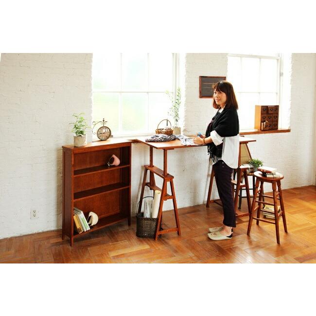 本棚 ブックシェルフ 幅70cm シェルフ ウッドラック 木製 ブックラック オープンラック 棚 おしゃれ 収納棚 収納 ディスプレイ ブラウン レトロ |  | 09