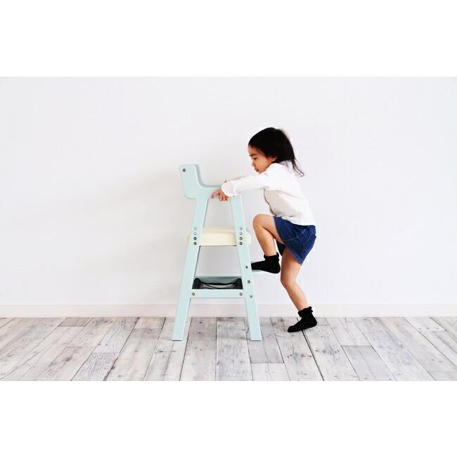 キッズチェア ベビーチェア 高さ調節 高さ調整 ハイチェア 木製 子供用ダイニングチェア 子供用チェア グレー ピンク イエロー ナチュラル ネット付き |  | 03