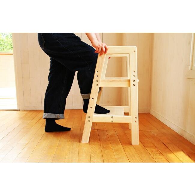 キッズチェア ベビーチェア ハイチェア ステップ 木製 高さ調節 ダイニングチェア 高さ調整 赤ちゃん 北欧 ナチュラル ブラウン 踏み台 子供用チェア |  | 04