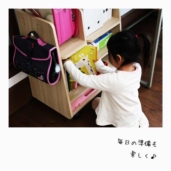 ランドセルラック キャスター付 フック付 ランドセルスタンド ランドセル収納 ランドセル置き キッズ収納 ナチュラル 木製 北欧 カントリー シンプル 木目 |  | 02